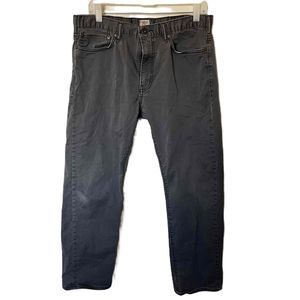 Dockers Sz 34x30 Gray Jeans Denim Solid Straight Fit Dark Wash